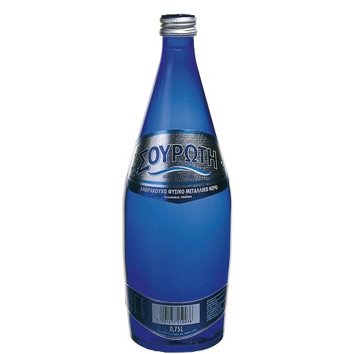 Souroti Sparkling water – glass bottle – 0.75l.