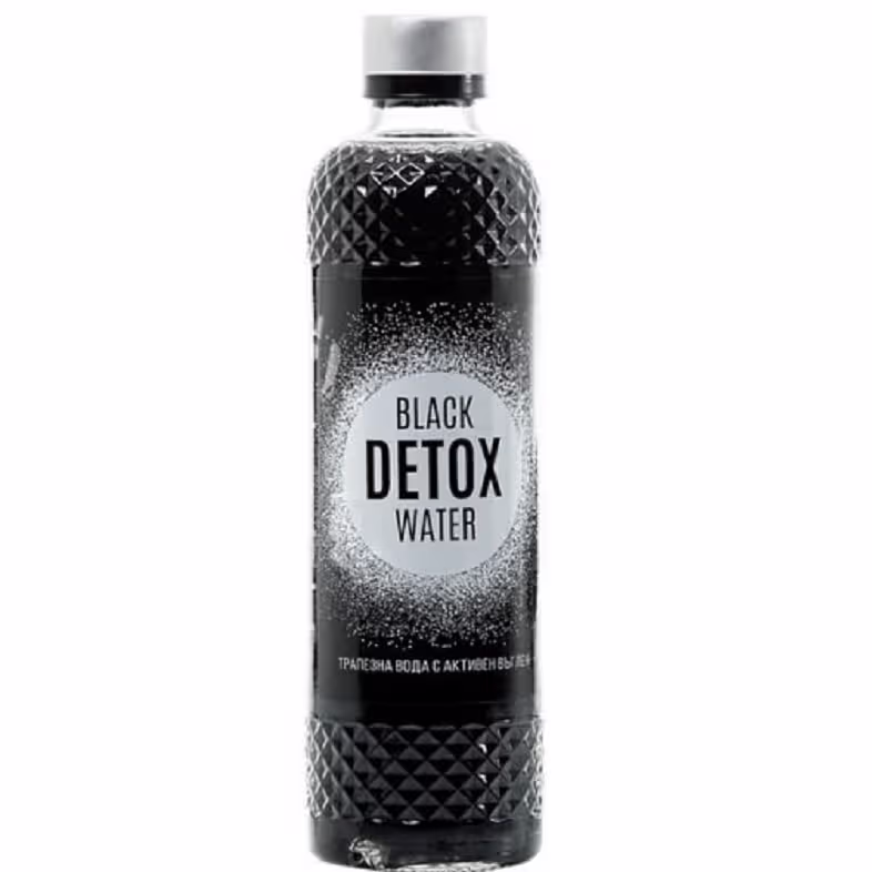 BLACK DETOX WATER – glass bottle – 0.33l.